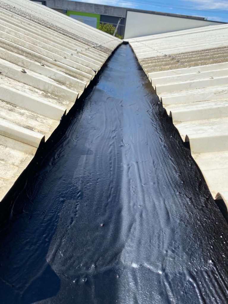 Full box gutter encapsulation with Eight Six Seal Liquid Rubber Membrane